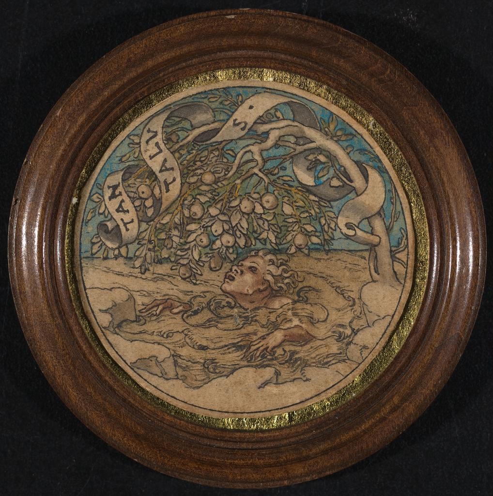 Tantalus, 1535-40, Hans Holbein the Younger, pen and black ink with watercolors, heightened in gold, on laid paper. National Gallery of Art, Washington, Gift of Ladislaus and Beatrix von Hoffmann and Patrons' Permanent Fund, 1998