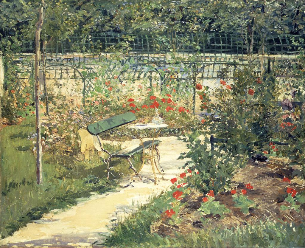 My Garden (The Bench), 1881, Édouard Manet, oil on canvas. Private collection. Photo © Christie's Images/Bridgeman Images