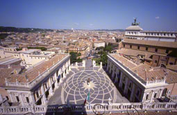 View of the Piazza del Campidoglio, Rome.