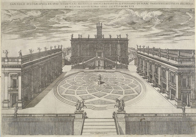 Etching with engraving in Antoine Lafrry
