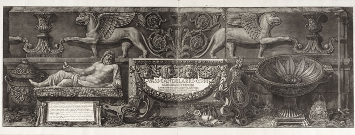 Title Page for a Catalogue of Antiquities / Piranesi