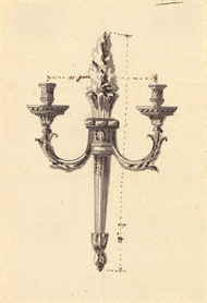 Drawing for a Wall Light / Prieur