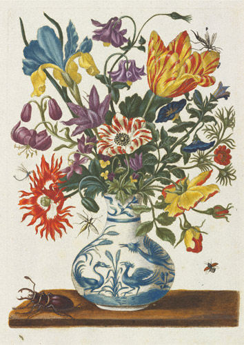 Spring Flowers in a Chinese Vase / Merian