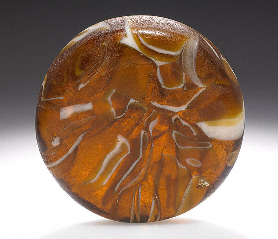 Lidded Container with Marbling / Unknown