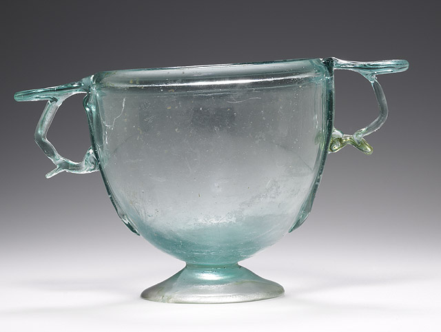 Blue Two-Handled Wine Cup / Unknown