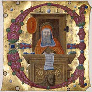 Initial E: Saint Jerome in His Study / Italian