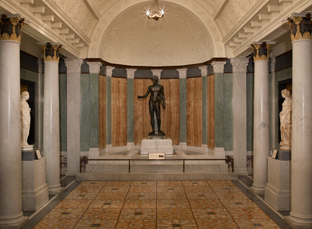 Youth installed at Getty Villa