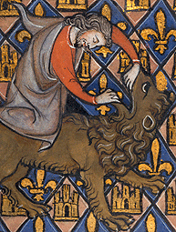 Samson Fighting a Lion / Franco-Flemish