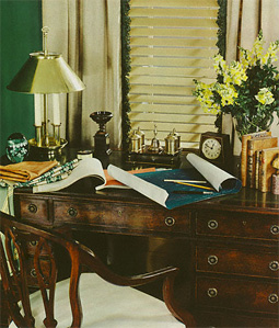 Desk with Blueprint / Outerbridge