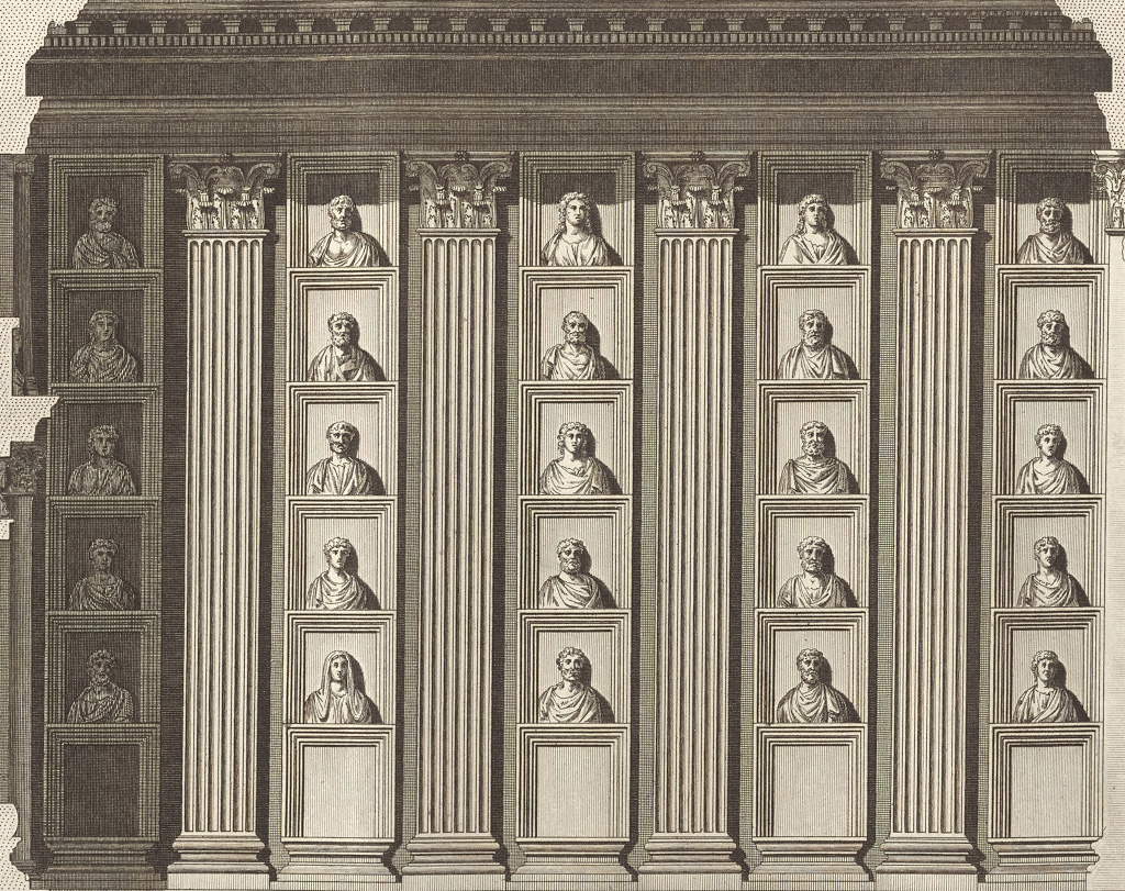 Cross-section of the Tower Tomb of Elahbel (detail), From Louis-François Cassas, Voyage pittoresque de la Syrie, de la Phoenicie, de la Palaestine et de la Basse Aegypte, vol. 1 (1799-1800), pl. 120, engraved by Delettre. The Getty Research Institute, Los Angeles (840011)