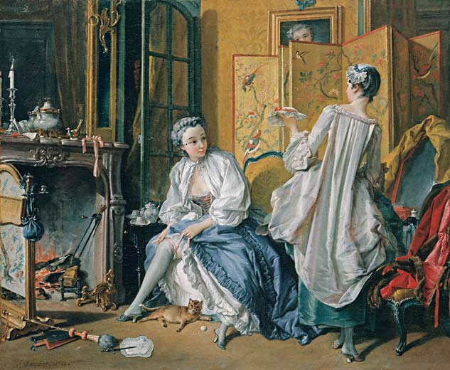 Lady Fastening Her Garter (also known as La Toilette) / Boucher