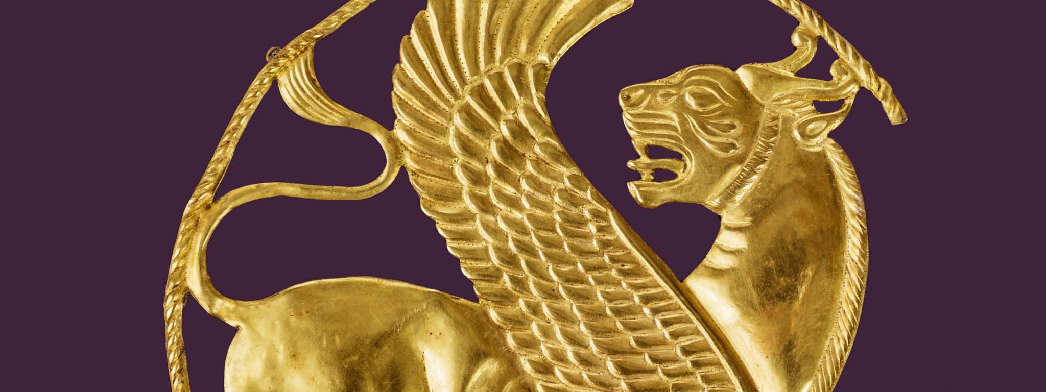 Plaque with a Winged Lion-Griffin (detail), Achaemenid, 500–330 BC. Gold. Courtesy of the Oriental Institute of the University of Chicago, A28582