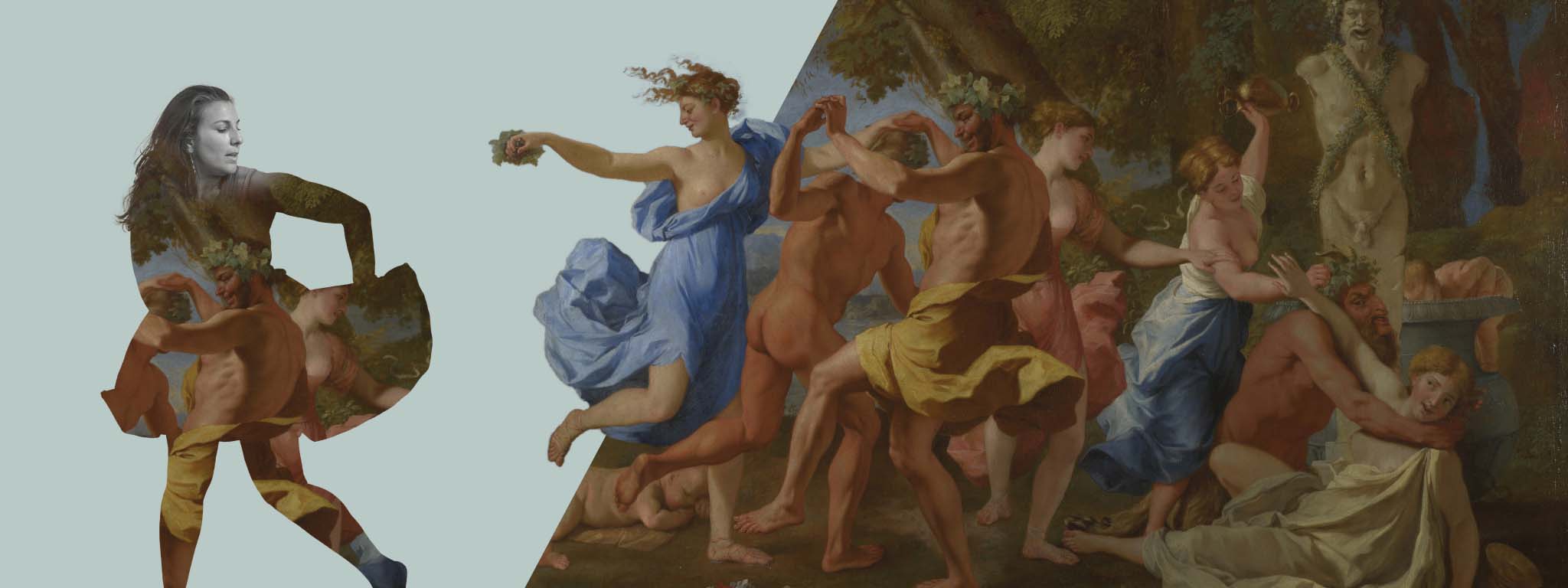 A Bacchanalian Revel before a Term (detail), about 1632–33, Nicolas Poussin, oil on canvas. The National Gallery, London. Bought, 1826. Image © The National Gallery, London. Ana María Alvarez image © 2022 J. Paul Getty Trust