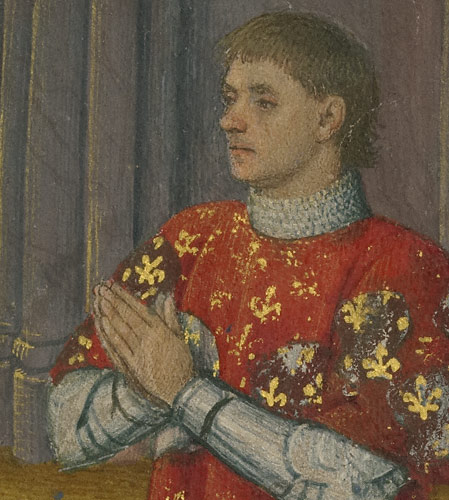 Simon de Varie Kneeling in Prayer / Jean Fouquet