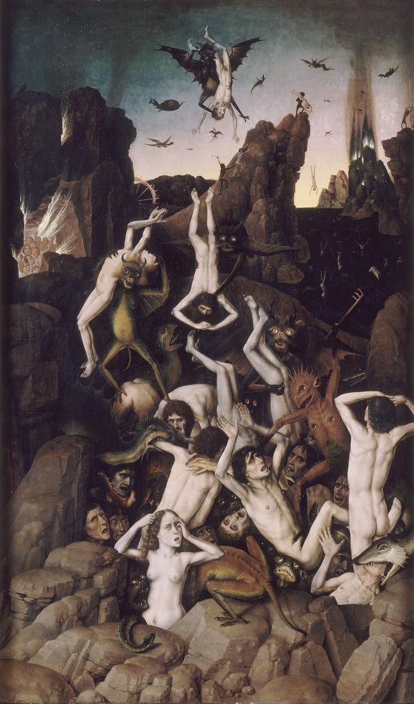 The Fall of the Damned, 1468–69, Dieric Bouts, oil on panel. On deposit from Musée du Louvre, Paris, to the Palais des Beaux-Arts, Lille, 1957. Image © RMN-Grand Palais / Art Resource, NY. Photo: Jean-Gilles Berizzi