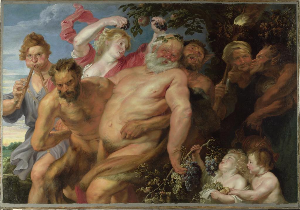 Drunken Silenus, about 1620, Workshop of Peter Paul Rubens, possibly Anthony van Dyck, oil on canvas. The National Gallery, London. Bought, 1871. Image © The National Gallery, London