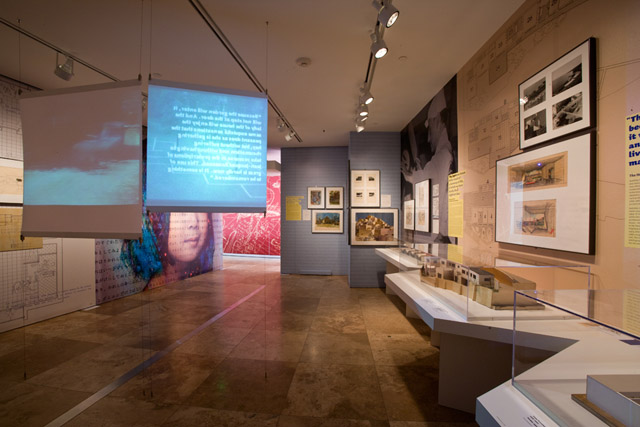 'Lessons From Bernard Rusofsky' installation at the Getty Center