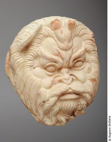 Antefix with Head of Acheloos / Unknown