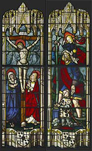 Crucifixion, St. Christopher and Donor / Unknown