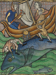 Two Fishermen on a Sea Creature