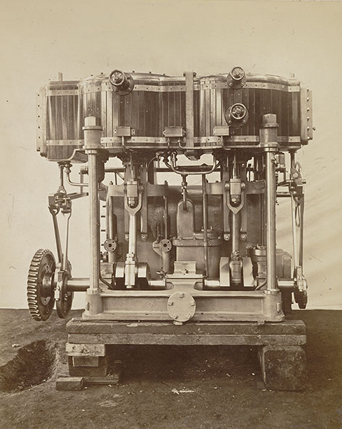 <em>Steam Engine</em>, 1860s, Thomas Annan, albumen silver print. The J. Paul Getty Museum. 