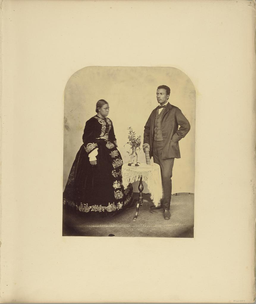 Portrait of a Couple, about 1873, Reverend William Ellis, albumen silver print. The J. Paul Getty Museum from the collection of André Jammes