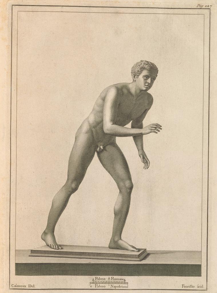 Runner, in Le antichità di Ercolano esposte, volume 6, 1771, Ferdinando Campana, after a drawing by Giovanni Casanova, engraving. Getty Research Institute, 84-B21058.v6.c2