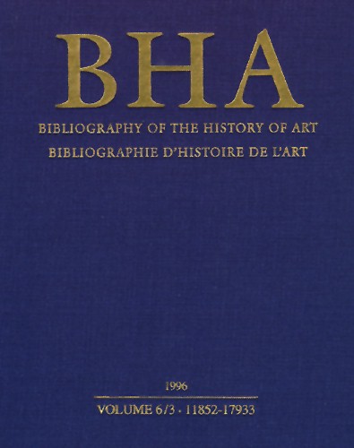 Bibliography of the History of Art 