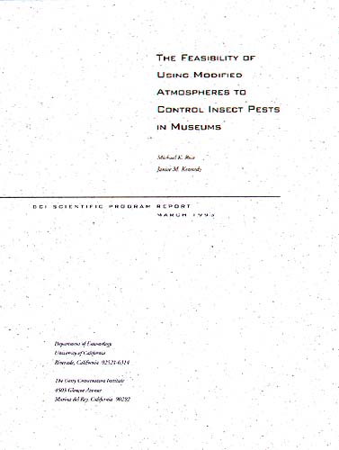 The Feasibility of Using Modified Atmospheres to Control Insect Pests in Museums