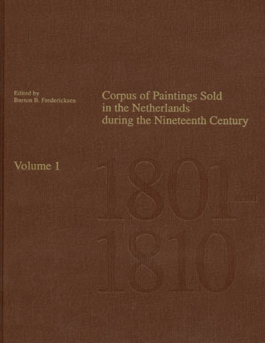 Corpus of Paintings Sold in the Netherlands during the 
19th Century