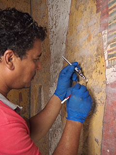 dust being removed
