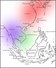 Historical map of Asia