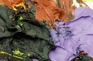 modern paints very close up