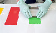 Preparing paint samples 