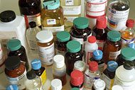 selection of chemicals used in modern paints