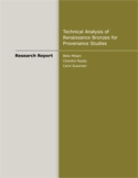 Technical Analysis of Renaissance Bronzes for Provenance Studies