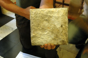 The under side of a stone slab (photo: P. Ryan)