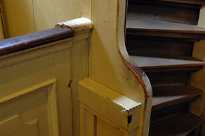 Stairs in the church (photo: P. Ryan)