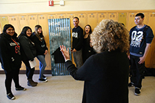  Whose Values?, Barbara Kruger and students. Photo: Ryan Miller/Capture Imaging