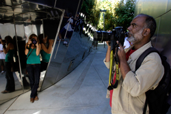 Sudharak Olwe in Los Angeles while shooting with the students.