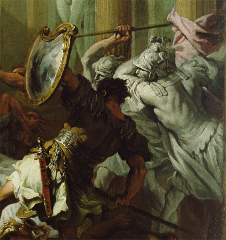 Perseus & Phineus, detail: Soldiers turned to stone / Ricci