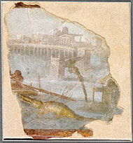 Wall Fragment, Nile Landscape / Roman