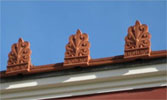 antefixes, Getty Villa