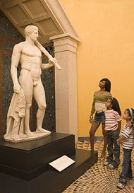 Students in the Museum at the Getty Villa