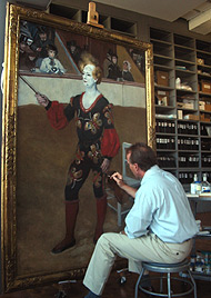 Getty Museum conservator Mark Leonard Getty Museum conservator Mark Leonard