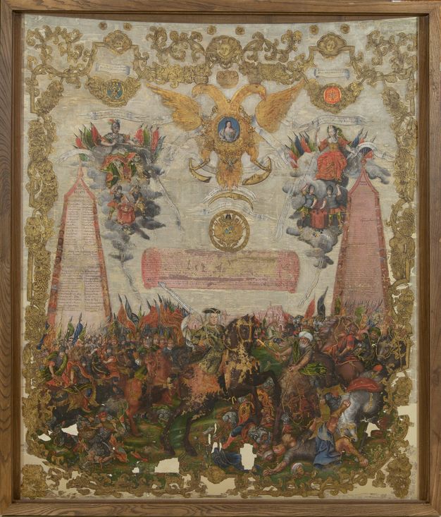 Photo of the painting in 6.1 (a) after repair. The colors have a greater depth.