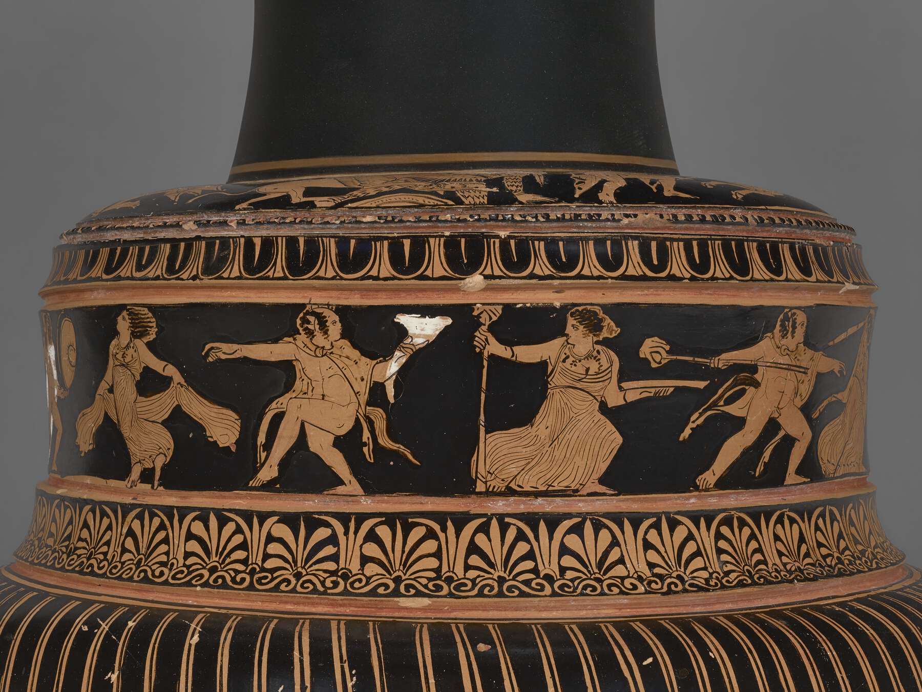 Greco grande vaso in terracotta. Pelekas, isola di Corfù, Grecia