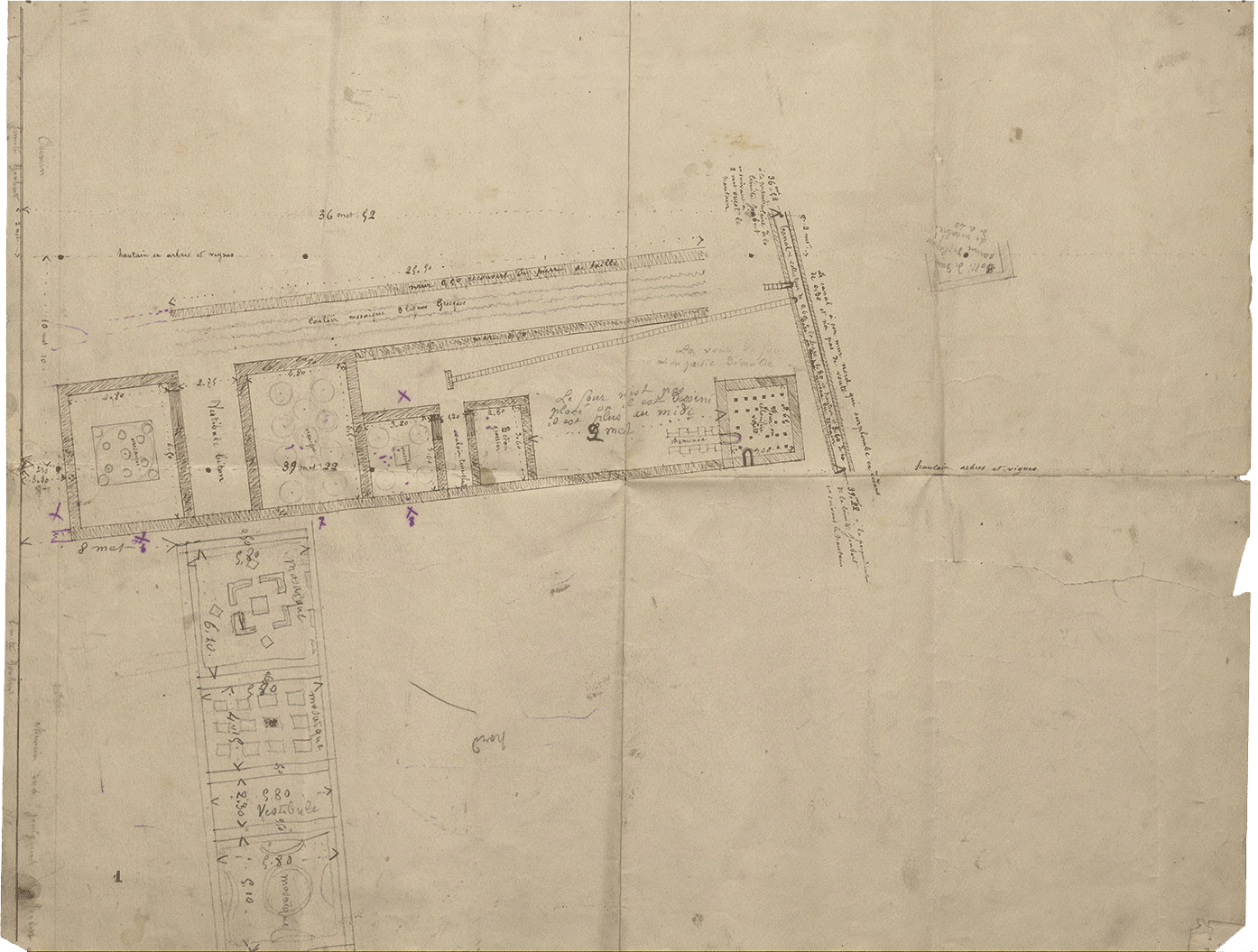 Figure 9. Sketch showing the excavation plan