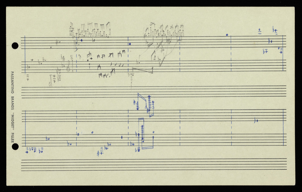 Sketches of graphs BX and Z for the first realization of John Cage’s *Solo for Piano*: 