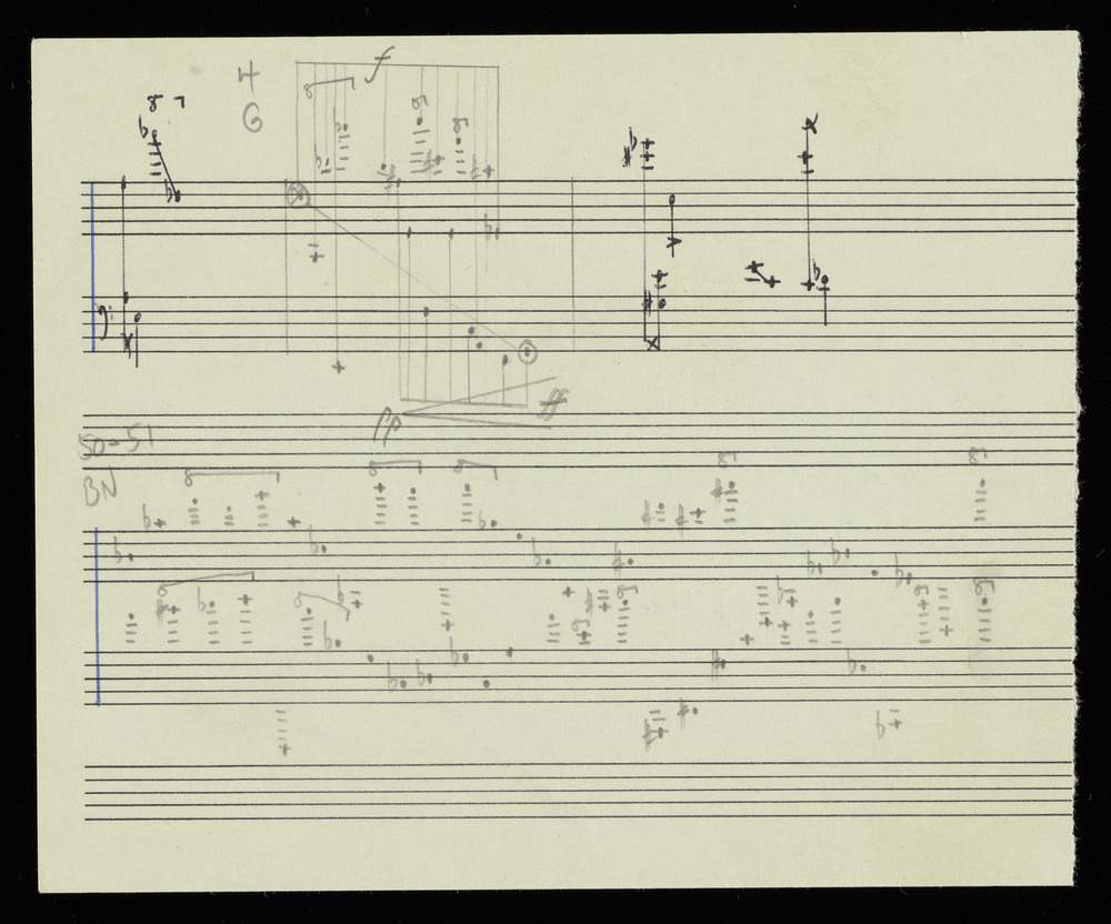 Sketches for graphs BN and G for the first realization of John Cage’s *Solo for Piano*: 